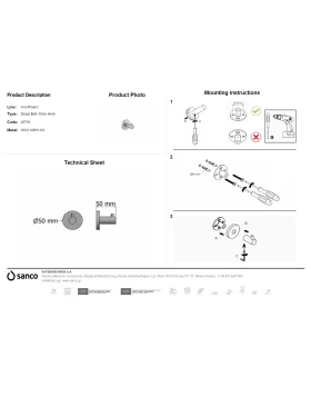 Άγκιστρο Μονό | Sanco Inox Project