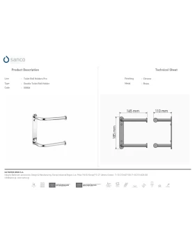 Χαρτοθήκη Διπλή | Sanco Toilet Roll Holders Pro
