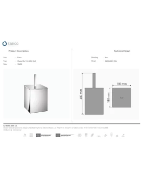 Χαρτοδοχείο 5 lt | Sanco Waste Bins