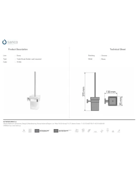 Πιγκάλ Επιτοίχιο | Sanco Toilet Brush Holders