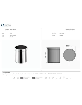 Χαρτοδοχείο Aνοιχτό 5 lt | Sanco Open Bins