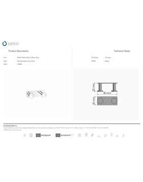 Άγκιστρο Διπλό | Sanco Bath Robe Hook & Door Stop