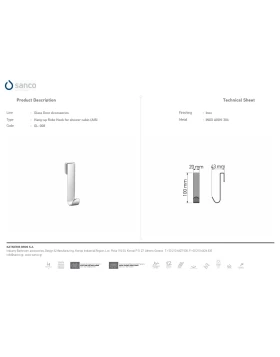 Άγκιστρο Κρεμαστό Ντουζιέρας | Sanco Glass Door Accessories