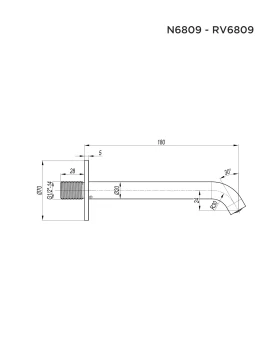 Στόμιο Inox Επιτοίχιο 18 cm