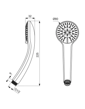 Τηλέφωνο Ντους 3 Λειτουργιών | Ideal Standard Idealrain S3