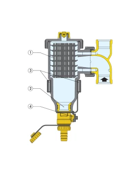 Διαχωριστής Σωματιδίων με Μαγνήτη 3/4'' | Caleffi Dirtmag