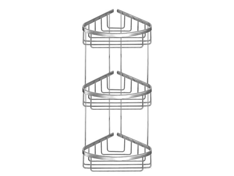 Θήκη Γωνιακή Τριπλή | Sanco Shower Baskets