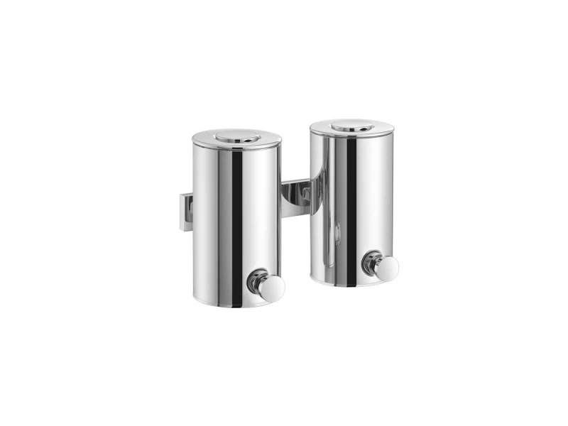 Dispenser Υγρού Σαπουνιού Διπλό | Sanco Metallic Bathroom Set