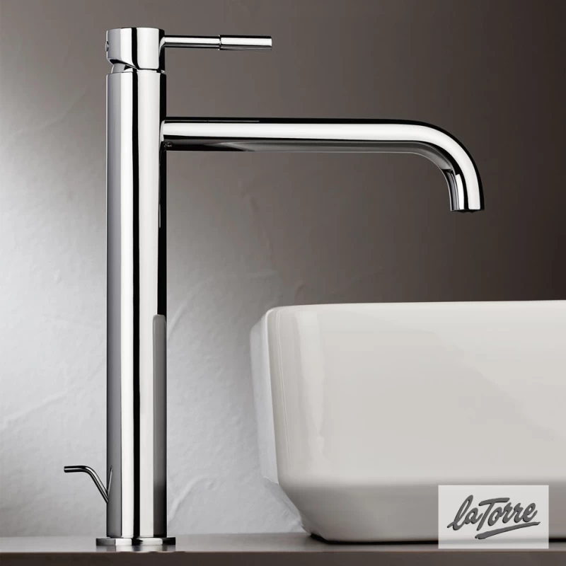 Μπαταρία Νιπτήρος Ψηλή με Βαλβίδα Clic-Clac | LaTorre New Tech