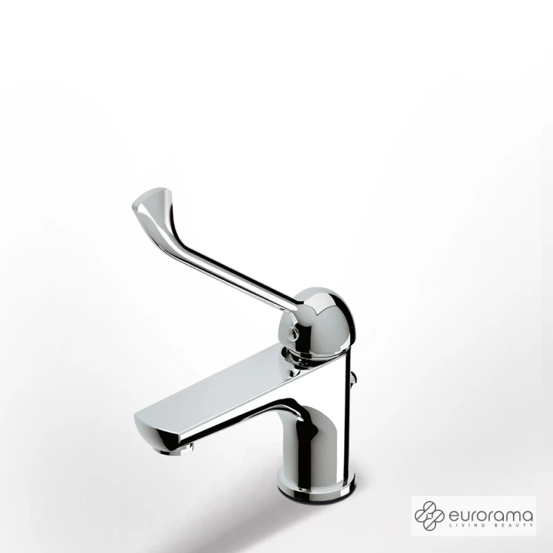 Μπαταρία Νιπτήρος ΑΜΕΑ με Επιμήκη Λεβιέ για Χειρισμό με τον Αγκώνα, με Αυτόματη Βαλβίδα | Eurorama Klint Clinica