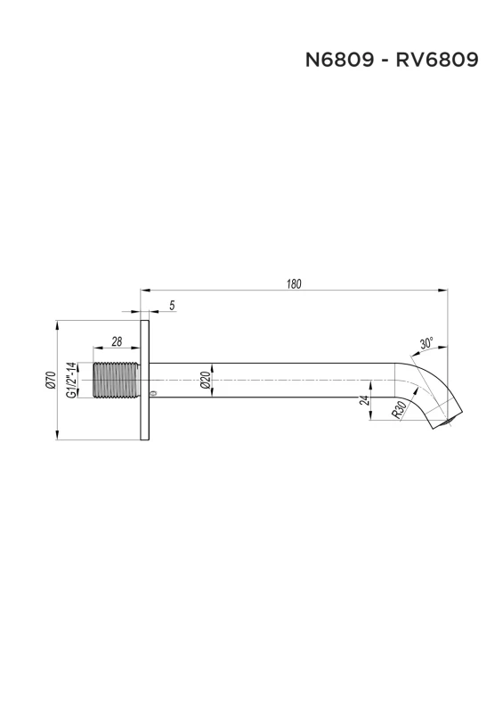Στόμιο Inox Επιτοίχιο 18 cm