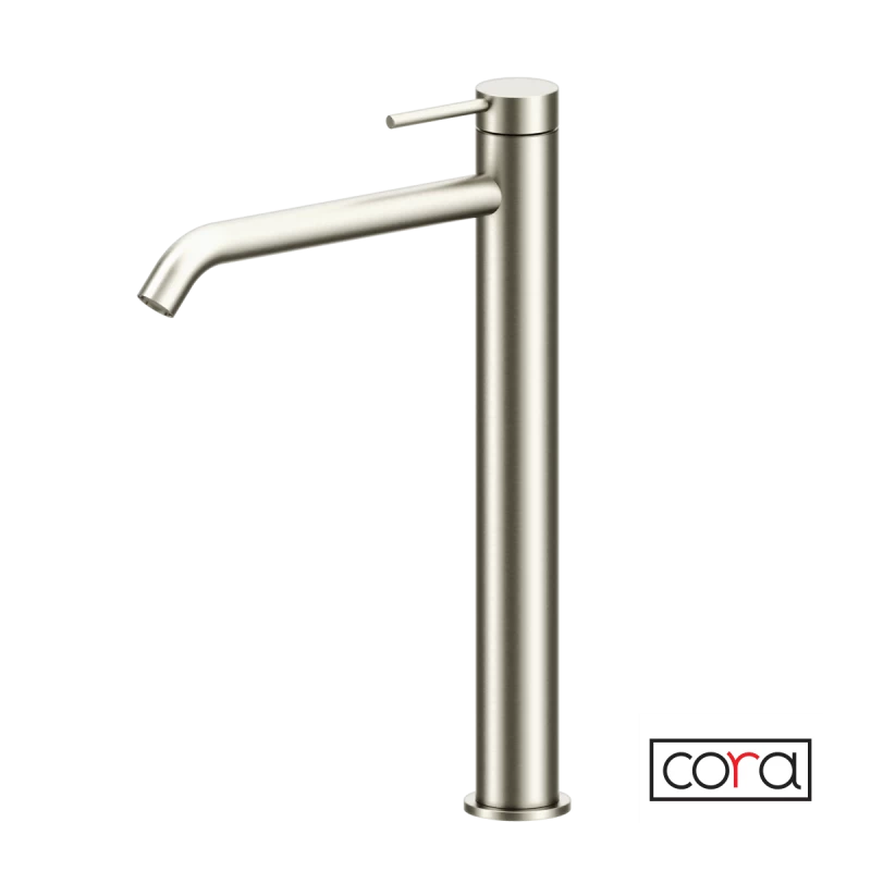 Μπαταρία Νιπτήρος Inox, Ψηλή με Βαλβίδα Clic-Clac | Cora Cosmo 316L