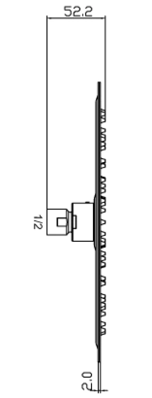 Κεφαλή Ντους Slim Inox Φ250 mm | Modea