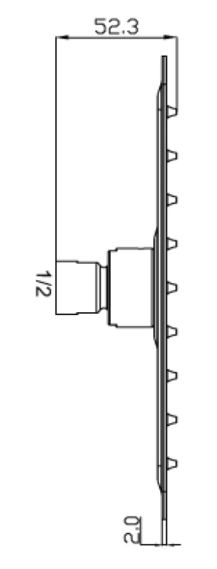Κεφαλή Ντους Slim Inox 20 x 20 cm | Modea