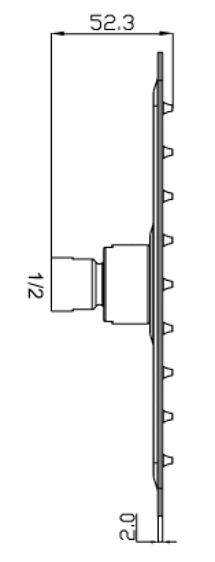 Κεφαλή Ντους Slim Inox Φ200 mm | Modea