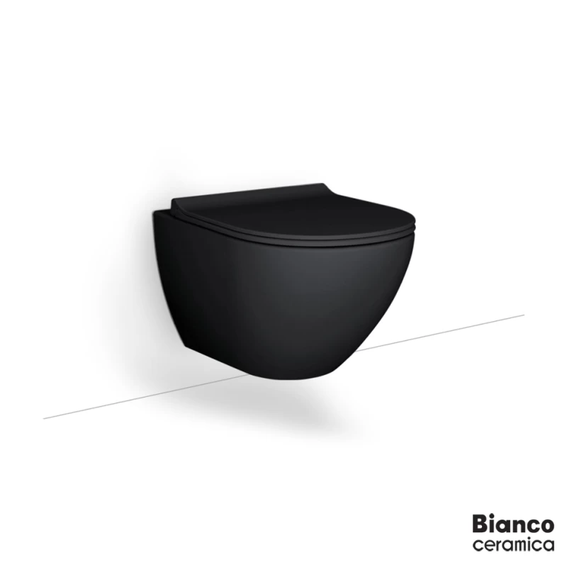 Λεκάνη Τουαλέτας Κρεμαστή Με Καπάκι | Bianco Ceramica Remo