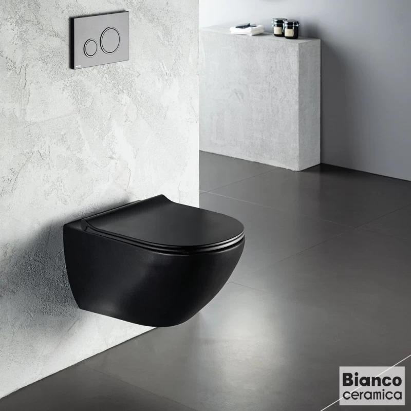 Λεκάνη Τουαλέτας Κρεμαστή Με Καπάκι | Bianco Ceramica Remo