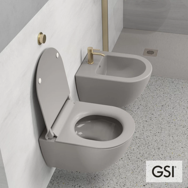 Λεκάνη Τουαλέτας Κρεμαστή Με Καπάκι | Gsi Pura Tortora