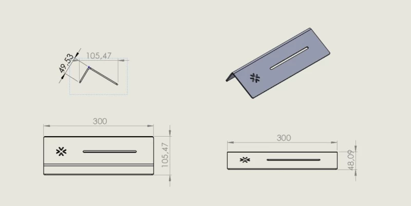 Ράφι με Αποστράγγιση 30 cm | Verdi Strantza