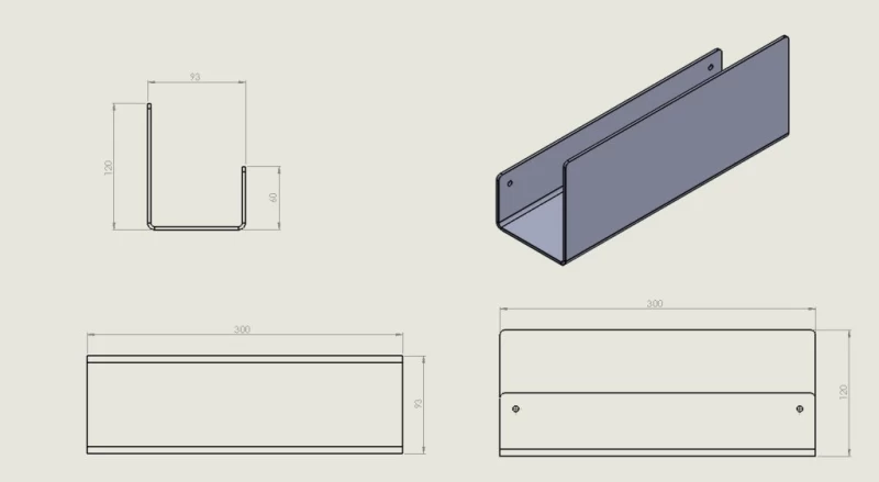 Ράφι Ψηλής Πρόσοψης 30 cm | Verdi Strantza