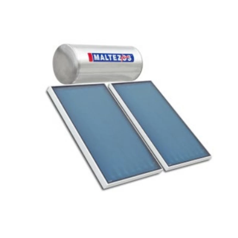 Ηλιακός Θερμοσίφωνας Glass (Εμαγιέ) 200 lt Διπλής Ενέργειας με 2 Επιλεκτικούς Συλλέκτες Sac | Maltezos Glass