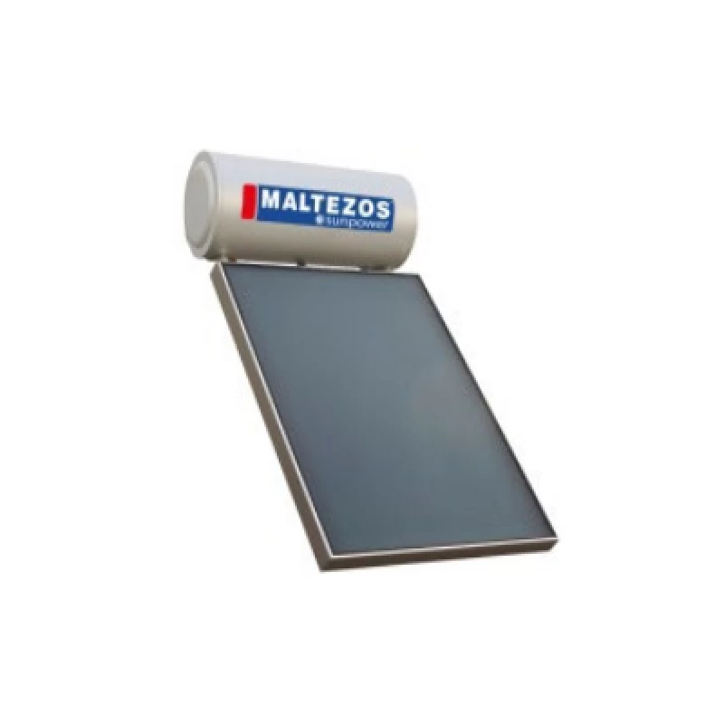 Ηλιακός Θερμοσίφωνας Glass (Εμαγιέ) 125 lt Διπλής Ενέργειας με 1 Επιλεκτικό Συλλέκτη Sac | Maltezos Sunpower