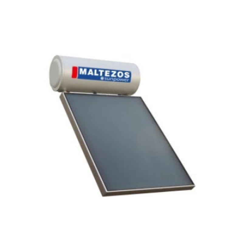 Ηλιακός Θερμοσίφωνας Glass (Εμαγιέ) 160 lt Διπλής Ενέργειας με 1 Επιλεκτικό Συλλέκτη Sac | Maltezos Sunpower