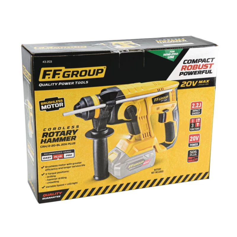 Περιστροφικό Πιστολέτο Μπαταρίας Brushless (Solo) | F.F. Group CRH/2-20-BL 20V PLUS