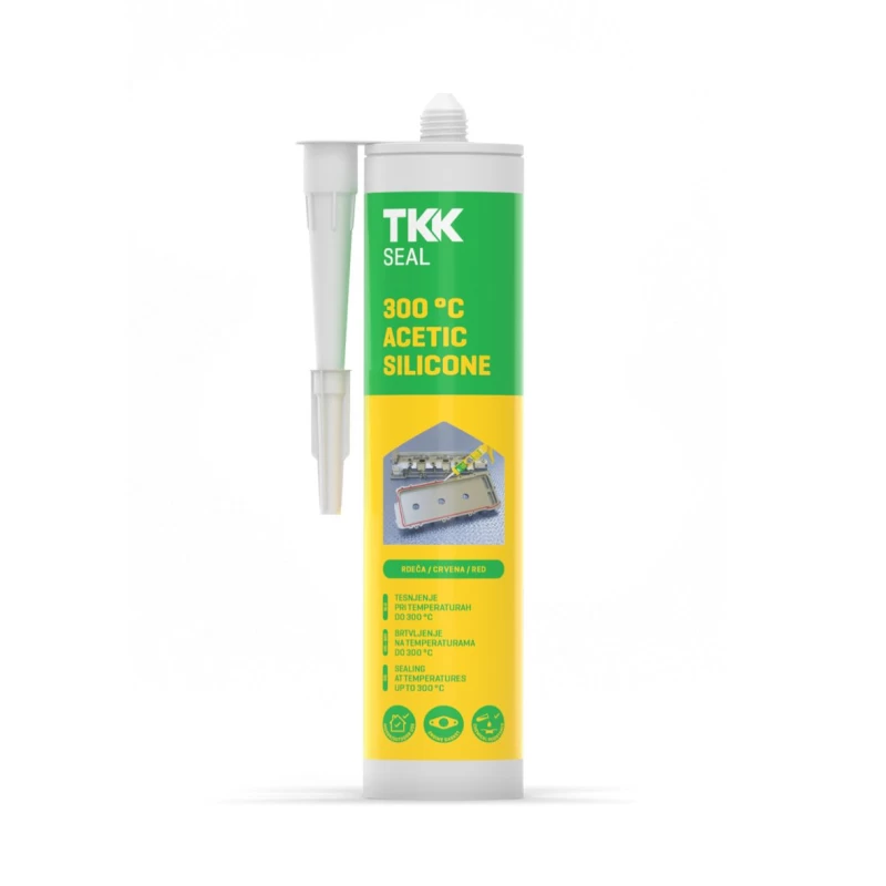 Σιλικόνη Σφραγιστική Υψηλών Θερμοκρασιών (Κόκκινη) | TKK 300°C Acetic Silicone